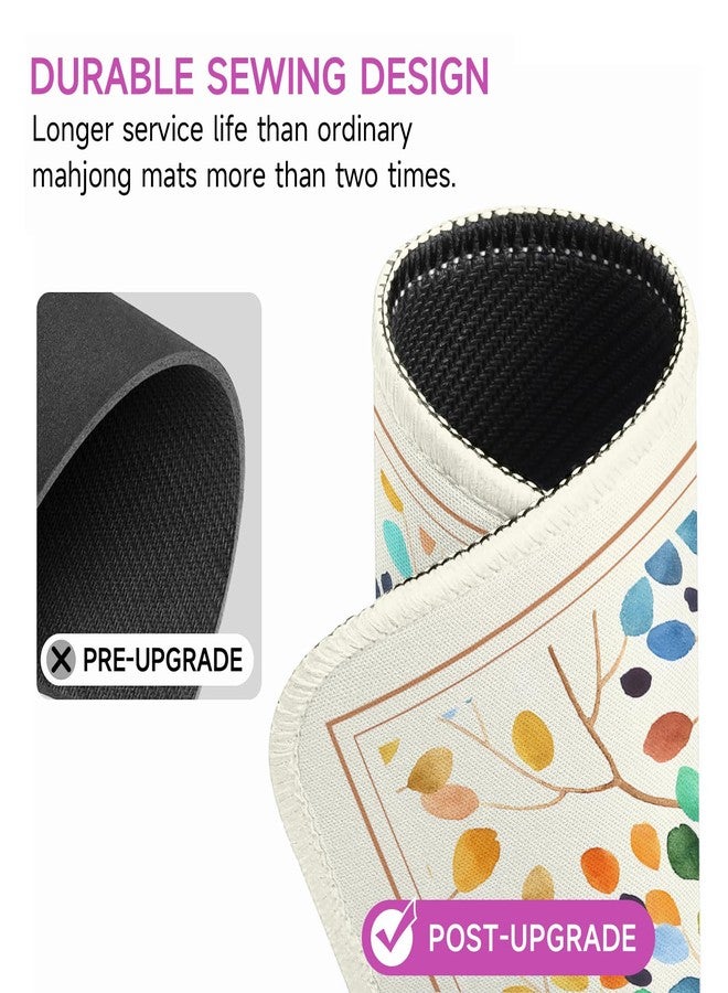 Deyimmei Mahjong Mat for Table - Non-Slip Mahjong Table Cover with Storage Pockets, Perfect Mahjong Accessories & Gifts for Women, Men, and Mahjong Enthusiasts (Floral Cascade) - Image 3